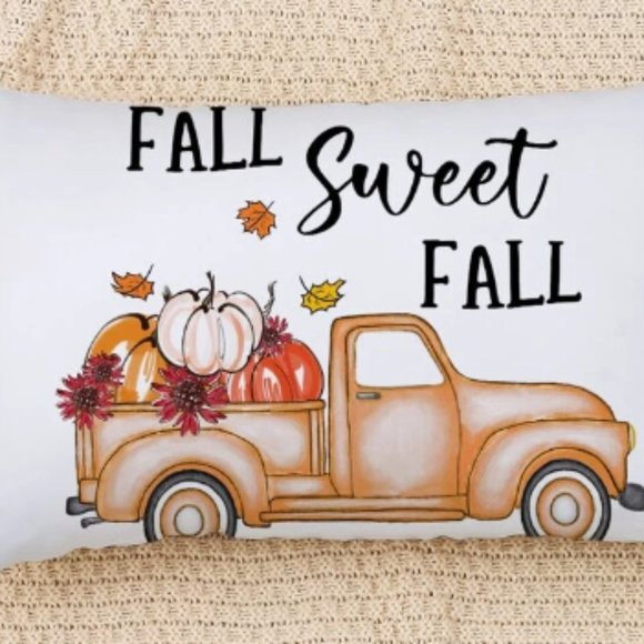 Other - 🍁HP🍁 NEW  Pumpkin & Slogan Graphic Cushion Cover